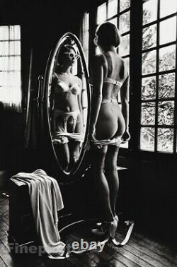 1976 Vintage JEANLOUP SIEFF Female Nude Glasses Fashion Mirror Photo Art 11x14