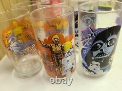 1977 Limited Edition Star Wars Darth Vader and R2 D2 Drinking glasses lot of 6