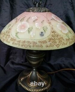 1999 Fenton Burmese Hibiscus Flower Memories Lamp #613/950 Gorgeous