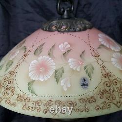 1999 Fenton Burmese Hibiscus Flower Memories Lamp #613/950 Gorgeous