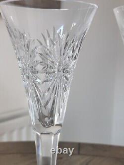 2 Crystal Flute Set Health Toasting Waterford 2000 Millennium Collection