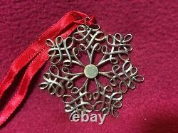 2002 Tiffany Snowflake Sterling Ornament