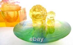 2006 Luiligongfang Limited Edition Crystal Art Sculptures 3 Pieces