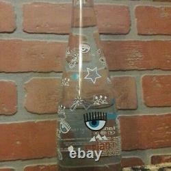 2018 Evian Collectible Glass Water Limited Edition Bottle Eye Heart Star RARE