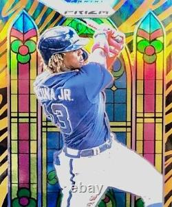 2021 Prizm Ronald Acuna Jr STAINED GLASS TIGER PRIZM CASE HIT SSP No. SG-4