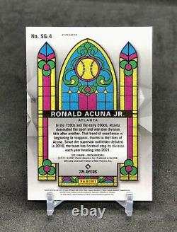 2021 Prizm Ronald Acuna Jr STAINED GLASS TIGER PRIZM CASE HIT SSP No. SG-4