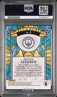 2022-23 SELECT FIFA Julian Alvarez Stained Glass RC Argentina PSA 10