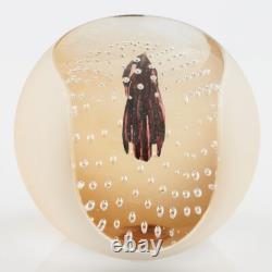 A Caithness Colin Terris Black Narcissus Limited Edition Paperweight 1990