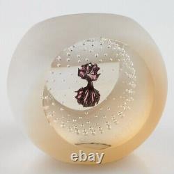 A Caithness Colin Terris Black Narcissus Limited Edition Paperweight 1990