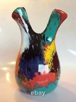 A RARE DINO MARTENS, ORIENTE, an Aureliano Toso Glass Vase. Circa 1960's