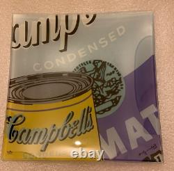 Andy Warhol Rosenthal glass dish limited edition Campbell's soup cans tins