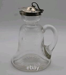 Antique Glass & Silver Whiskey Noggin Traditional Bell Shape A W Gamage Ltd 1910