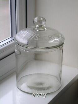 Antique Smith's Potato Crisps Glass Jar & Lid Advertising Jar 1929 Ltd