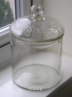 Antique Smith's Potato Crisps Glass Jar & Lid Advertising Jar 1929 Ltd