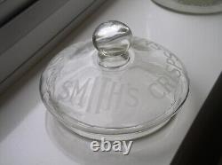 Antique Smith's Potato Crisps Glass Jar & Lid Advertising Jar 1929 Ltd