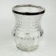 Antique Solid Silver Mounted Clear Glass Vase 16 X 12cm Francis Howard Ltd 1911