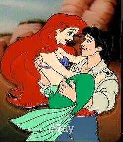 Ariel Eric LE JUMBO Disney Pin Little Mermaid Sebastian Stained Glass Storybook