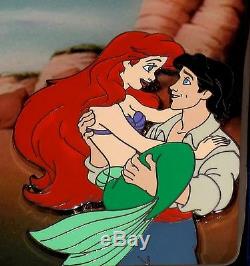 Ariel Eric LE JUMBO Disney Pin Little Mermaid Sebastian Stained Glass Storybook