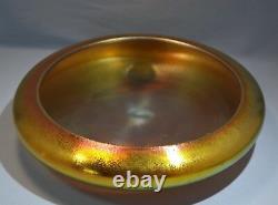 Art Nouveau Steuben Gold Aurene Large Display Bowl Early 20th Century