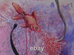 Art painting figurative decorative modern contemporary canvas seascape fish men