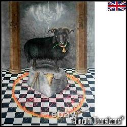 Art painting figurative decorative original direct by artist masonic black sheep