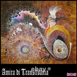 Art paintings figurative decorative modern oil acrylic on canvas animal bird egg