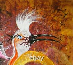 Art paintings figurative decorative modern oil acrylic on canvas animal bird egg