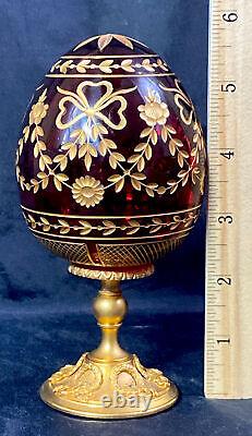 Authentic Imperial Faberge WINTER ROSE Cut Crystal Egg Limited Edition #3