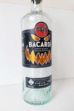 Bacardi Carta Blanca 1 Ltr Collectors Empty Bottle Limited Edition Halloween