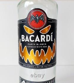 Bacardi Carta Blanca 1 Ltr Collectors Empty Bottle Limited Edition Halloween