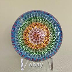 Baccarat 1971 Close Concentric Millefiori & Stars Paperweight Limited Edition