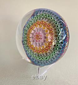 Baccarat 1971 Close Concentric Millefiori & Stars Paperweight Limited Edition