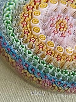 Baccarat 1971 Close Concentric Millefiori & Stars Paperweight Limited Edition