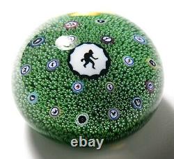 Baccarat 1975 Gridel Series Millefiori Black Monkey Limited Edition Paperweight