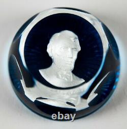 Baccarat Crystal Franklin Mint Great Leaders Cameo Paperweights Complete set 12