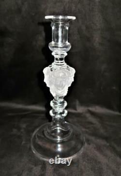 Baccarat Crystal Frosted Bacchus Head Figural Candlestick, 11 1/4 LE 250