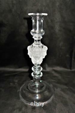 Baccarat Crystal Frosted Bacchus Head Figural Candlestick, 11 1/4 LE 250