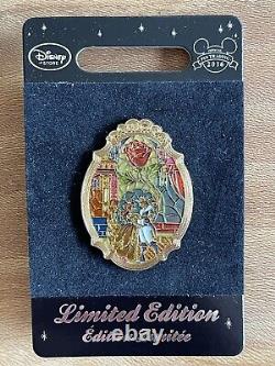 Beauty and the Beast Stained Glass Window Disney Store Limited Edition 700 Pin