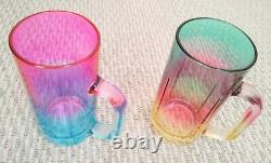 Beer glass Aurora Jockey Pink & Aurora Jockey Green Limited edition rare items