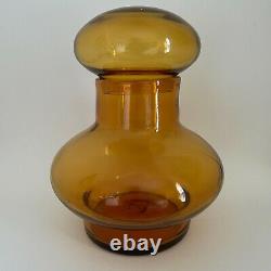 Blenko 7328 large wheat art glass decanter by John Nickerson, produced 1973-74
