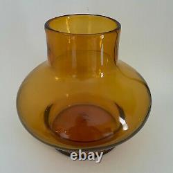 Blenko 7328 large wheat art glass decanter by John Nickerson, produced 1973-74