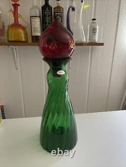 Blenko Flatwoods Monster Glass Decanter