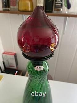 Blenko Flatwoods Monster Glass Decanter