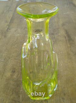 Blenko Glass Vaseline Eureka Piece Limited Edition