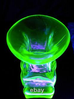 Blenko Glass Vaseline Eureka Piece Limited Edition