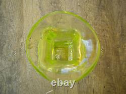 Blenko Glass Vaseline Eureka Piece Limited Edition