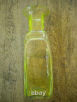 Blenko Glass Vaseline Eureka Piece Limited Edition