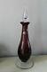 Blenko Handcrafters Amethyst Glass Decanter With Flame Stopper