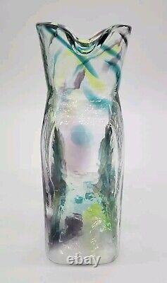 Blenko LIMITED EDITION Northern Lights 384 Water Bottle, Double Spout Pitcher