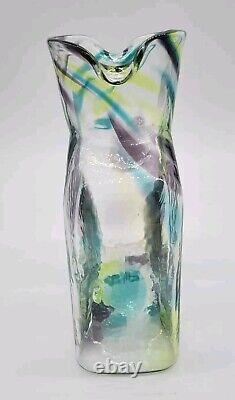 Blenko LIMITED EDITION Northern Lights 384 Water Bottle, Double Spout Pitcher